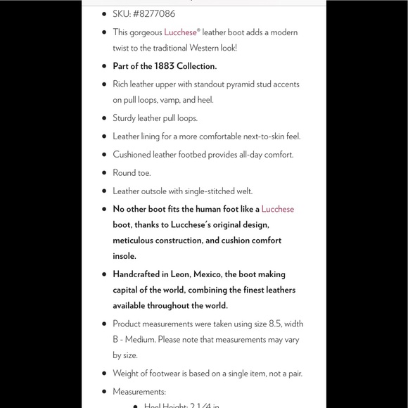 Lucchese M4601.S82F Studded Boot - Picture 5 of 6